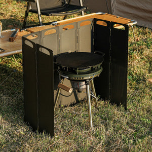 OLG Camp Stove Windscreen 23.6 inch Camping Shield (Tinplate) Wind Screen for Stoves
