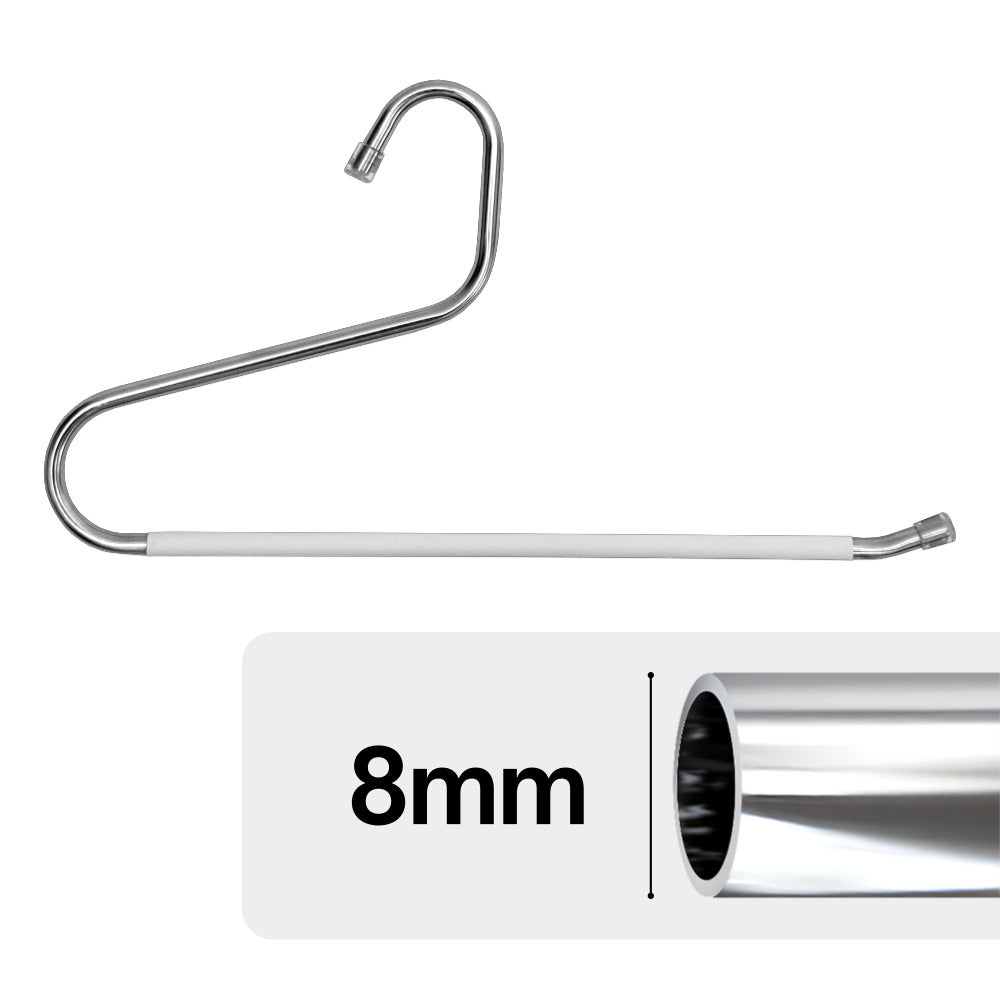 OLG 8mm Stainless Steel Pants Hangers – Ultra-Strong, Non-Slip, V-Hook Design (10-Pack)