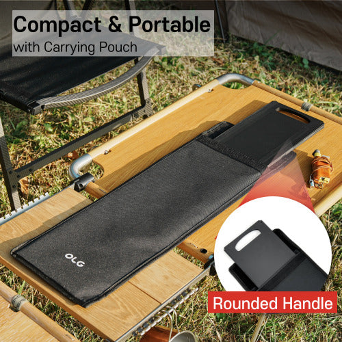 OLG Camp Stove Windscreen 23.6 inch Camping Shield (Tinplate) Wind Screen for Stoves