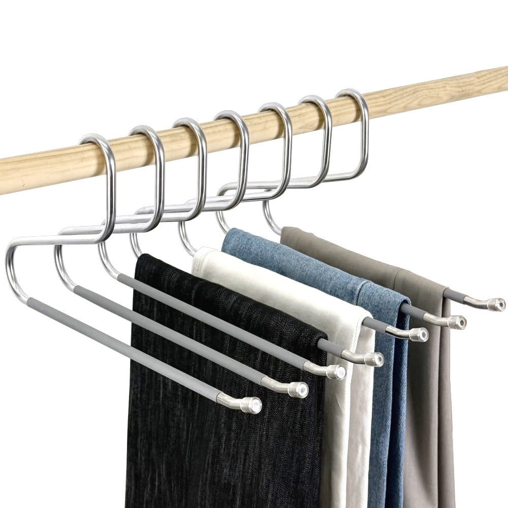 OLG 8mm Stainless Steel Pants Hangers – Ultra-Strong, Non-Slip, V-Hook Design (10-Pack)