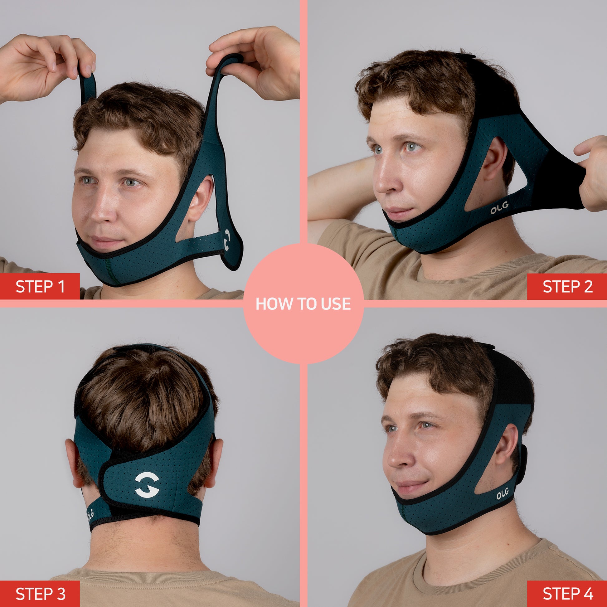 OLG Anti-Snore Chin Strap – CPAP Friendly, Breathable Mesh Support for Restful Sleep