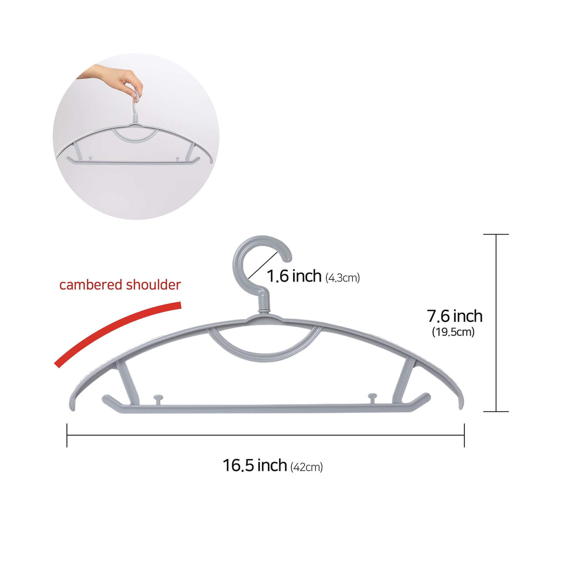 OLG No Bump Hangers – Slip-Resistant, 360° Swivel, Wardrobe-Friendly Design