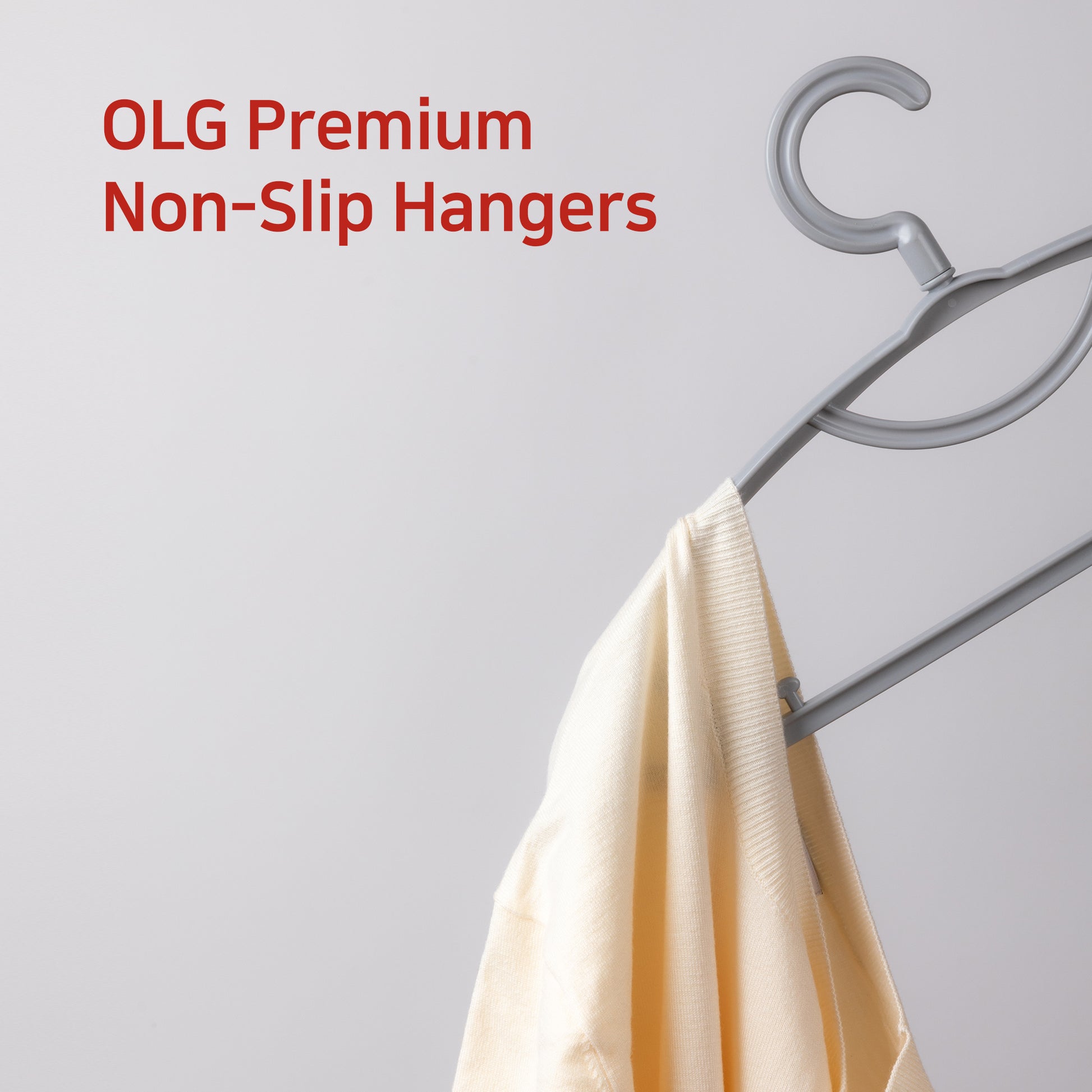 OLG No Bump Hangers – Slip-Resistant, 360° Swivel, Wardrobe-Friendly Design